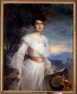 Retrato de Madeleine Reclus. Pintura de Ernest Bordes (1852-1914) de Ernest Bordes