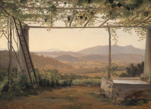 Fonte e pérgola em Itália de Ernest Christian Frederik Petzholdt