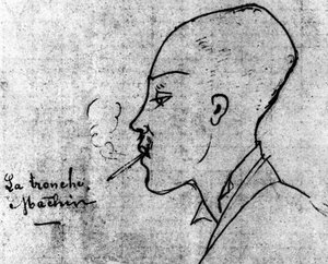 O rosto tem algo, retrato de Arthur Rimbaud de Ernest Delahaye de 1875.