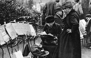 Vendedores de selos nos Campos Elísios, Paris, 1931. de Ernest Flammarion