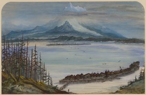 Paisagem Pré-histórica, 1871 de Ernest Henry Griset