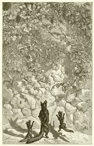 A raposa e as uvas de Ernest Henry Griset