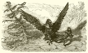 O pardal e a lebre de Ernest Henry Griset