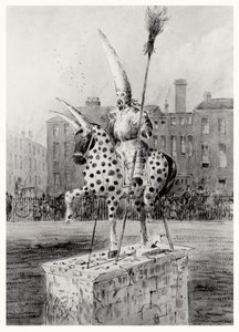 A estátua em Leicester Square, na quarta-feira de manhã 17 de outubro de 1866 (caneta e tinta e wc no papel) de Ernest Henry Griset