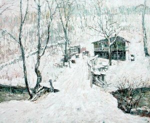 Cena do campo, Inverno de Ernest Lawson