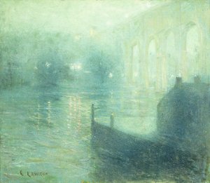 Rio Harlem à noite de Ernest Lawson