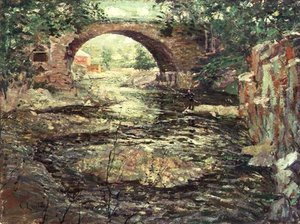 Ponte de Pedra Velha (óleo sobre tela) de Ernest Lawson