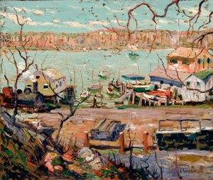 Barcos e Casas de Cenários de Ernest Lawson