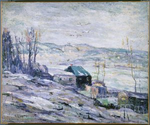 Dia ventoso, rio Bronx de Ernest Lawson