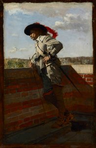 Em um terraço, 1867. de Jean Louis Ernest Meissonier