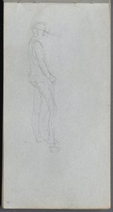 Sketchbook, página 11: Figura de perfil de Ernest Meissonier