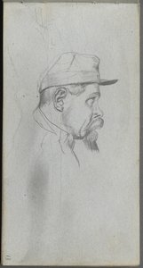 Sketchbook, página 13: Busto de um homem de perfil