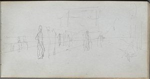 Sketchbook, página 40: Estudo em perspectiva. de Jean Louis Ernest Meissonier