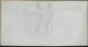 Sketchbook, página 42: Três figuras de Ernest Meissonier