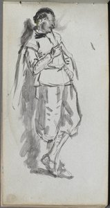 Sketchbook, página 46: Figura masculina em pé