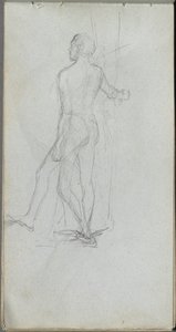 Sketchbook, página 60: Estudo sobre homens nus. de Jean Louis Ernest Meissonier
