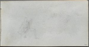 Sketchbook, página 77: Estudo de figuras de Ernest Meissonier