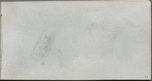 Caderno de desenho, página 77: Estudo de figuras. de Jean Louis Ernest Meissonier