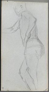 Caderno de desenho, página 87: Estudo de figura. de Jean Louis Ernest Meissonier