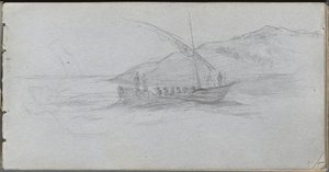 Sketchbook, página 88: Seascape e Figura de Ernest Meissonier
