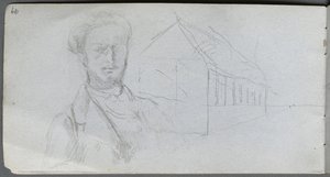 Sketchbook, página 99: Estudo da Figura, Construção de Ernest Meissonier