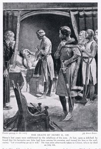A morte de Henry II AD1189, 1920 de Ernest Prater