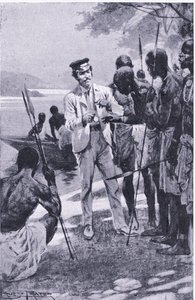 Vencendo a amizade com um relógio, ilustração fromCassells Romance of Famous Lives, c.1940 de Ernest Prater