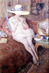 Menina de chapéu de palha de Ernest Rocher