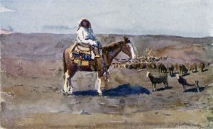 Uma típica gaucha gaucha argentina sentada em seu caballo