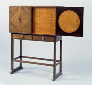 Gabinete, c.1902 (pau-rosa com ébano de macassar e lâminas de madeira de cetim) (ver também 283.796)