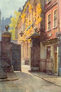 Amen Corner, Paternoster Row (lito colorido) de Ernest William Haslehust