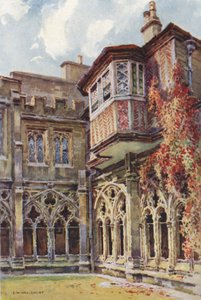 Janela de Ana Bolena, Claustro de Reitor (cor litho) de Ernest William Haslehust
