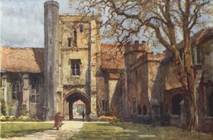 Torre de Beaufort e Ambulatory St Cross (cor litho) de Ernest William Haslehust