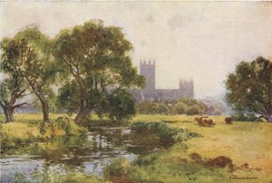 Canterbury do Stour (lito colorido) de Ernest William Haslehust