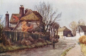 Giz, Casa onde Dickens passou a sua lua-de-mel (cor litho) de Ernest William Haslehust