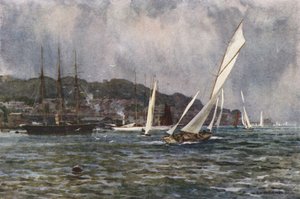 Cowes (lito colorido) de Ernest William Haslehust