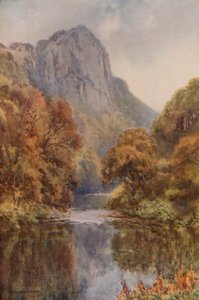 High Tor, Matlock (lito colorido) de Ernest William Haslehust