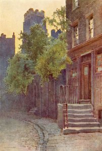 Old Barrack Yard, Belgravia (cor litho) de Ernest William Haslehust