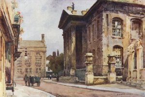Old Clarendon Building, Broad Street (lito colorido) de Ernest William Haslehust