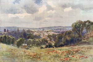 Oxford de Headington Hill (cor litho) de Ernest William Haslehust