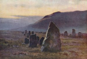 Stone Avenue, perto de Merrivale (lito a cores) de Ernest William Haslehust