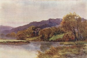 Streatley Hills (cor litho) de Ernest William Haslehust
