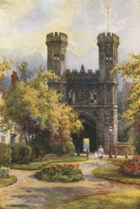The Gateway, Abadia de Santo Agostinho (lito colorido) de Ernest William Haslehust