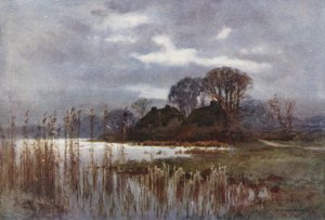 A lagoa do moinho, Beaulieu (cor litho) de Ernest William Haslehust