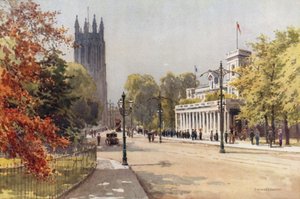 The Parade and Pump Room, Leamington (cor litho) de Ernest William Haslehust