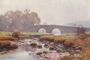 Duas pontes (lito a cores) de Ernest William Haslehust