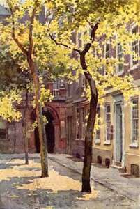 Wardrobe Place, Blackfriars (cor litho) de Ernest William Haslehust