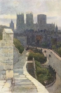 York das Paredes da Cidade (cor litho) de Ernest William Haslehust
