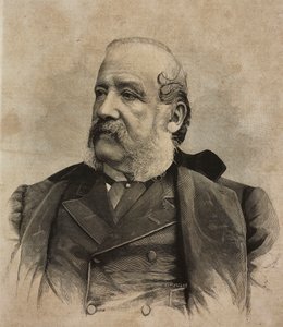 Retrato de Gerolamo Induno (1825-1890), pintor italiano, gravura de Ernesto Mancastropa a partir de fotografia de Guigoni e Bossi, de L