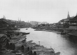 Tzeliutsing, Szechuan, O bairro industrial dos poços de sal (fotografia a preto e branco)